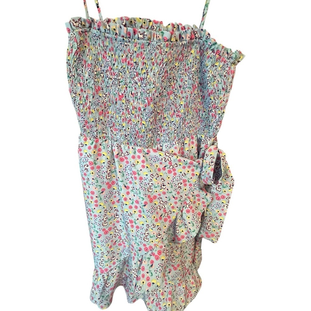 Vero Moda EUC size XL waist wrap Floral Blue Dress - Picture 3 of 7